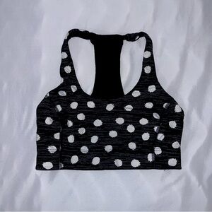 Outdoor Voices Doing Things Bra in Black Polka Dot